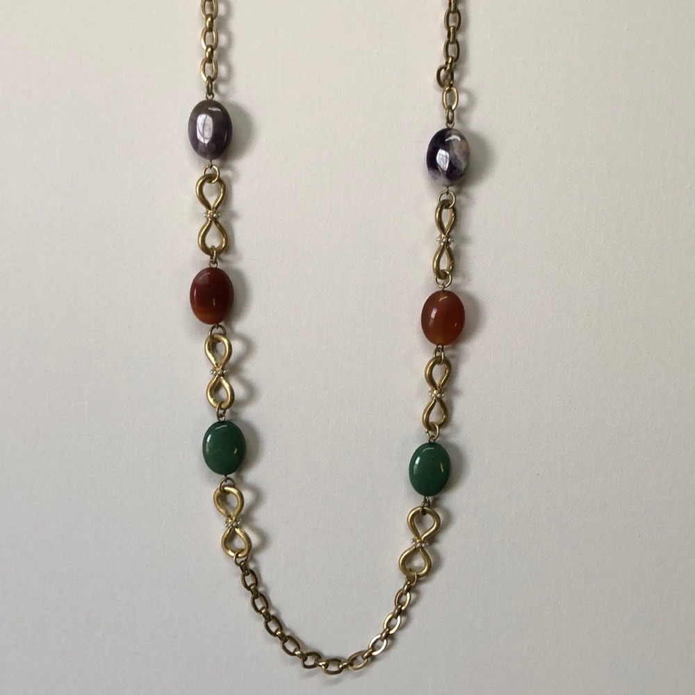 Carolee lux chain with semi precious stones